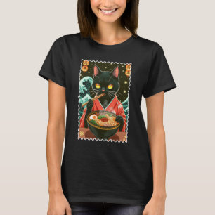 Japanse Kat Ramen Golf van Grootheid Vintage Kunst T-shirt