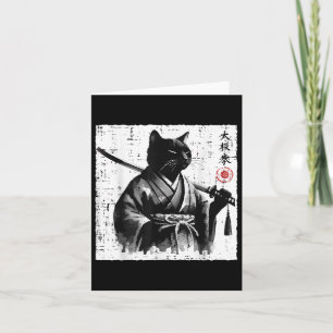 Japanse Kat Samurai Tai Chi Ninja Kunst Mannen Jon Kaart