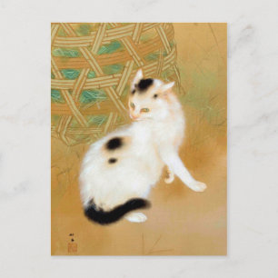 Japanse kat, Takeuchi Seihō, Japanse kunst Briefkaart