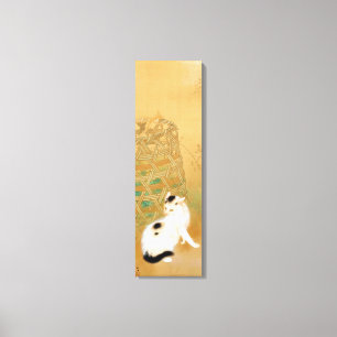 Japanse kat, Takeuchi Seihō, Japanse kunst Canvas Afdruk