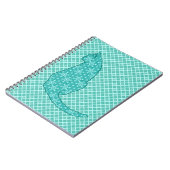 Japanse kat - Turquoise Kimono Print Notitieboek (Linkerzijde)