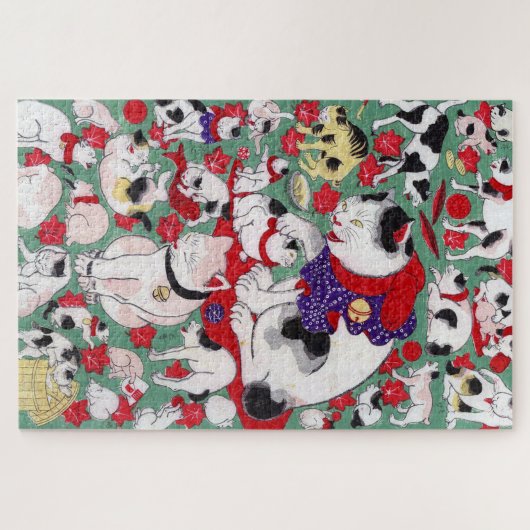 Japanse kat, Utagawa Kunitoshi Legpuzzel (Horizontaal)