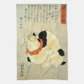 Japanse kat, Utagawa Kuniyoshi Theedoek (Verticaal)