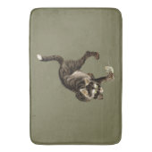 Japanse kat vangen een kikker badmat (Voorkant Verticaal)