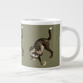 Japanse kat vangen een kikker grote koffiekop (Rechts)