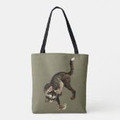 Japanse kat vangen een kikker tote bag (Achterkant)