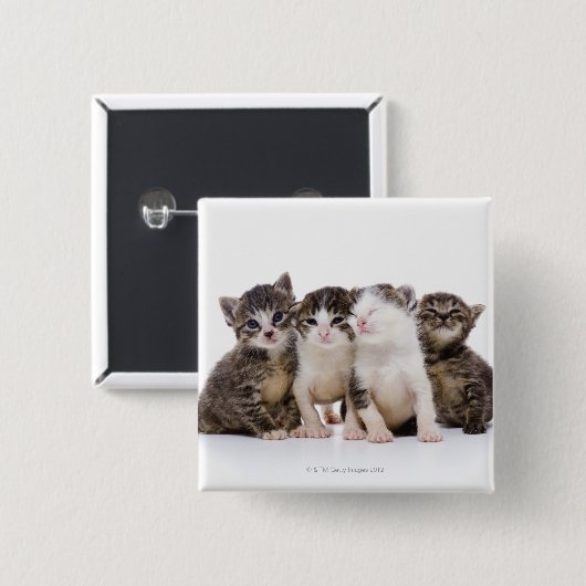 Japanse kat vierkante button 5,1 cm (Voorkant /achterkant)