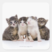 Japanse kat vierkante sticker (Voorkant)