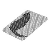 Japanse kat - zwarte en witte Kimono-afdrukken Magneet (Linkerzijde)