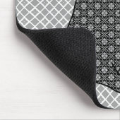 Japanse kat - zwarte en witte Kimono-afdrukken Muismat (Hoek)