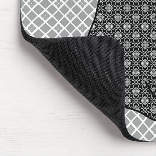 Japanse kat - zwarte en witte Kimono-afdrukken Muismat (Hoek)