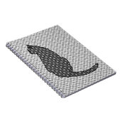 Japanse kat - zwarte en witte Kimono-afdrukken Notitieboek (Rechterzijde)