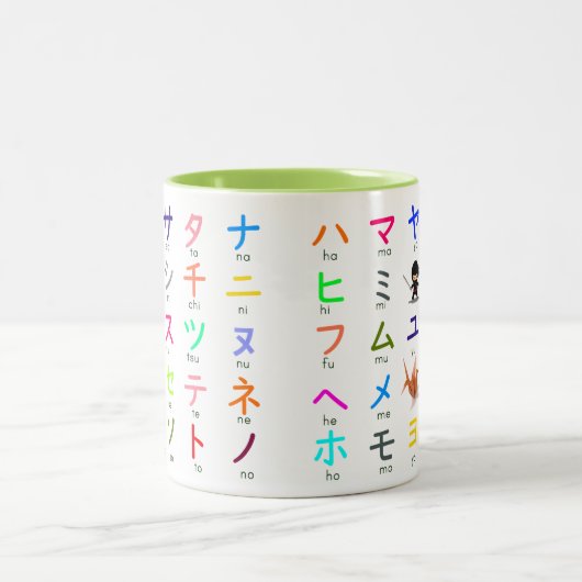 Japanse Katakana-Mok Tweekleurige Koffiemok (Center)