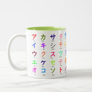 Japanse Katakana-Mok Tweekleurige Koffiemok