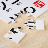 Japanse Katakana-tabel (Hanafuda) Legpuzzel (Zijkant)