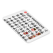 Japanse Katakana-tabel (Hanafuda) Magneet (Rechterzijde)
