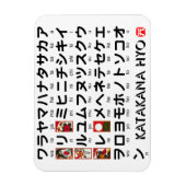 Japanse Katakana-tabel (Hanafuda) Magneet (Verticaal)