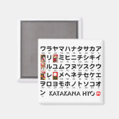 Japanse Katakana-tabel (Hanafuda) Magneet (Voorkant / Achterkant)