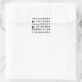 Japanse Katakana-tafel (Lucky Cat) Vierkante Sticker (Tas)