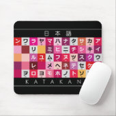 Japanse Katakana-tafel Muismat (Met muis)