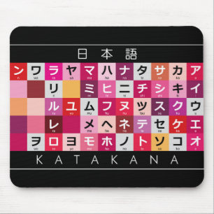 Japanse Katakana-tafel Muismat