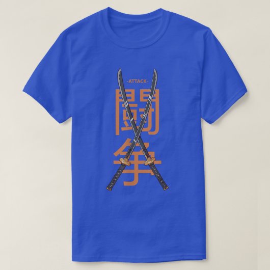 Japanse Katana Sword Bushido Code Japanse Samura T-shirt (Design voorkant)
