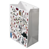 Japanse katten (achtergrondkleur kan worden gewijz medium cadeauzakje (Achterkant Gekanteld)