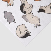 Japanse katten (achtergrondkleur kan worden gewijz tissuepapier (Detail)