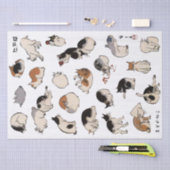 Japanse katten (achtergrondkleur kan worden gewijz tissuepapier (Craft)