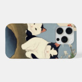 Japanse katten bloesem boom iPhone hoes Hoesje (Achterkant horizontaal)