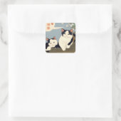Japanse katten bloesem boom sticker (Tas)