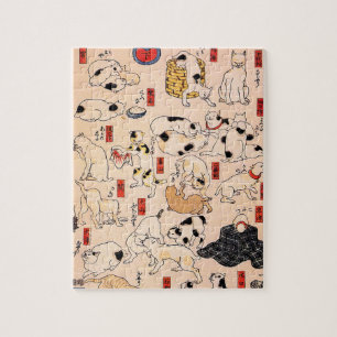 Japanse katten door Utagawa Kuniyoshi Legpuzzel