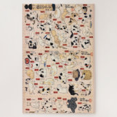 Japanse katten door Utagawa Kuniyoshi Legpuzzel (Verticaal)