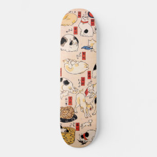 Japanse katten door Utagawa Kuniyoshi Persoonlijk Skateboard