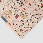 Japanse katten door Utagawa Kuniyoshi — Weefpapier Tissuepapier (Detail)