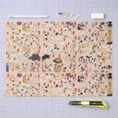 Japanse katten door Utagawa Kuniyoshi — Weefpapier Tissuepapier (Craft)