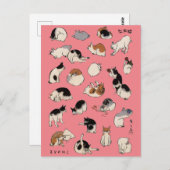 Japanse katten, Hiroshige, Ukiyo-e Briefkaart (Voorkant / Achterkant)