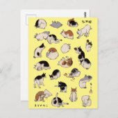 Japanse katten, Hiroshige, Ukiyo-e Briefkaart (Voorkant / Achterkant)