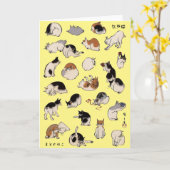 Japanse katten, Hiroshige, Ukiyo-e Kaart (Gele Bloem)