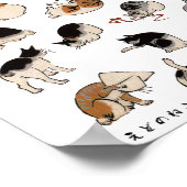Japanse katten, Hiroshige, Ukiyo-e Poster (Hoek)