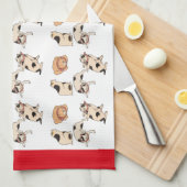 Japanse katten in vier verschillende poeskunsten Theedoek (Quarter Fold)