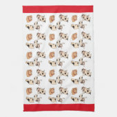 Japanse katten in vier verschillende poeskunsten Theedoek (Verticaal)