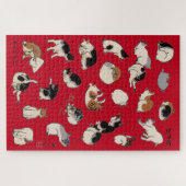 Japanse katten (kleurenkooster) legpuzzel (Horizontaal)