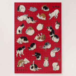 Japanse katten (kleurenkooster) legpuzzel