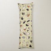 Japanse katten (kleurenkooster) lichaamskussen (Achterkant (Verticaal))