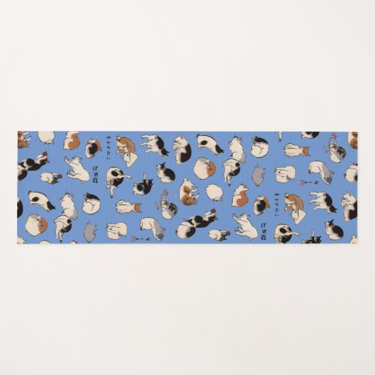 Japanse katten (kleurenkooster) yogamat (Voorkant (horizontaal))