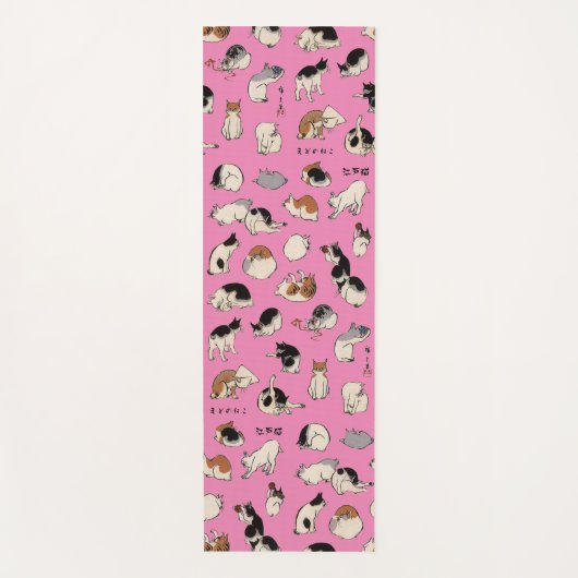 Japanse katten (kleurenkooster) yogamat (Voorkant)