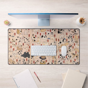 Japanse katten uit de Edo-tijd, Kuniyoshi, Ukiyo-e Bureaumat