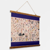 Japanse katten uit de Edo-tijd, Kuniyoshi, Ukiyo-e Hangend Wandkleed (Gebogen)