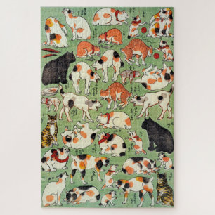 Japanse katten uit de Edo-tijd, Utagawa Yoshifuji Legpuzzel